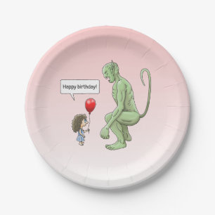 Balloon Girl and Green Goblin Paper Plate