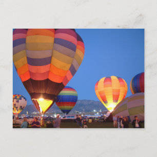Balloon glow postcard