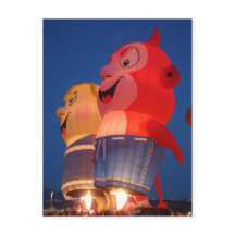 Balloon glow postcard