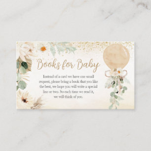 Balloon Greenery Gender Neutral Books for Baby Enclosure Card