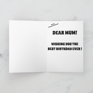 BALLOON Happy Birthday MUM card cute