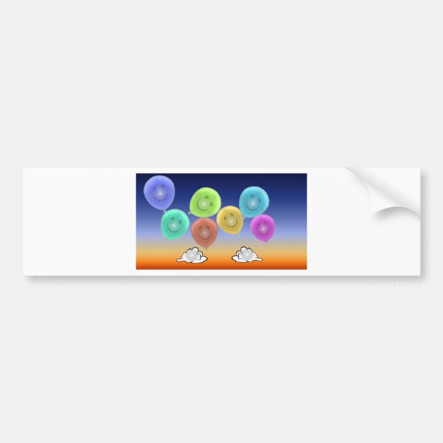 Balloon Heads Bumper Sticker (Front)