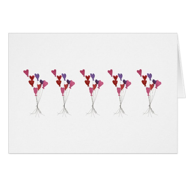 Balloon Hearts Cards (Front Horizontal)