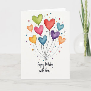 Balloon Illustration Birthday Card
