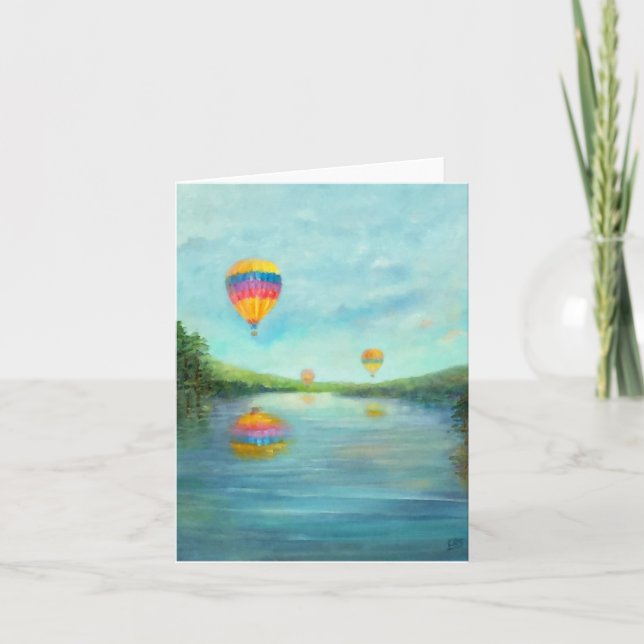 'Balloon Lake' Greeting Card (Front)
