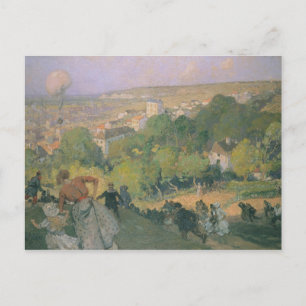 Balloon Landing at Pre St-Gervais, c.1885 Postcard