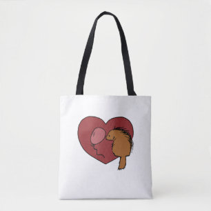 Balloon Loves Porcupine Tote Bag