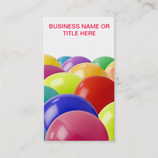 balloon or party organiser business card