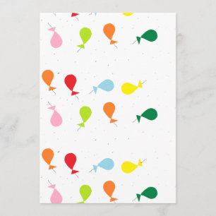 Balloon party advice card