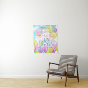 Balloon Pastel Birthday Tapestry