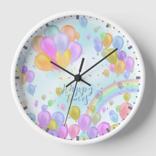 Balloon Pastel  Clock