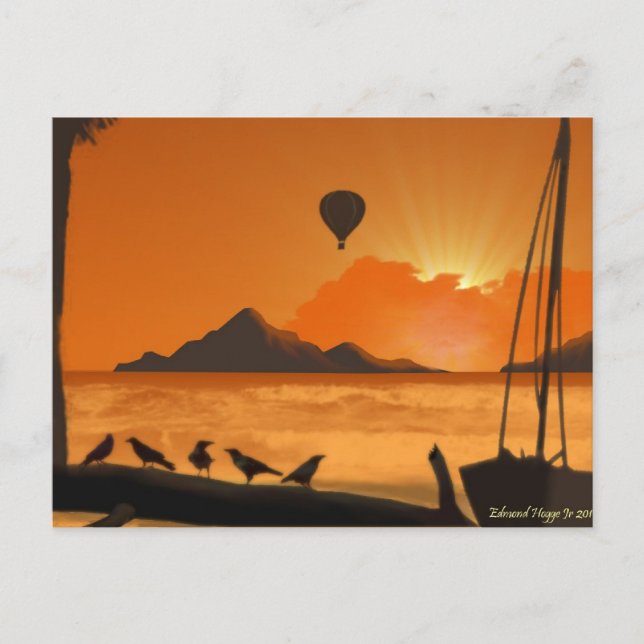 Balloon Ride at Sunset Postcard (Front)