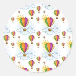 Balloon Ride Classic Round Sticker