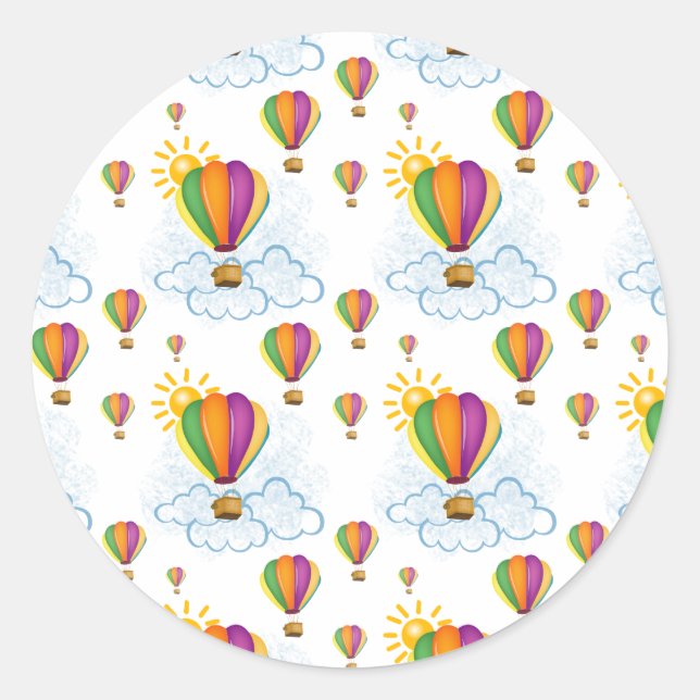 Balloon Ride Classic Round Sticker (Front)