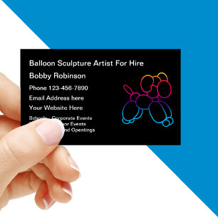 Balloon Sculpture Artist Entertainer Business Card