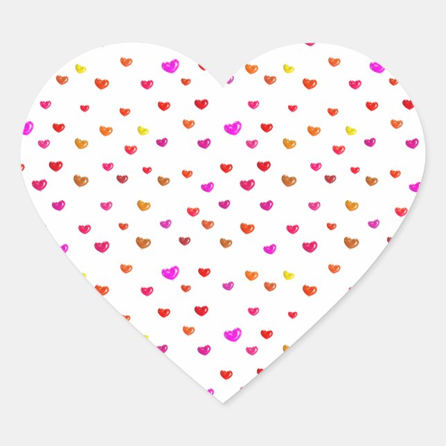 Balloon-shaped hearts heart sticker (Front)