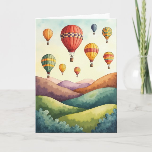 Balloon Sky Birthday Card (Front)
