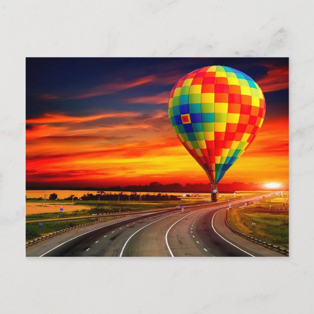 Balloon Sunset Postcard (Front)