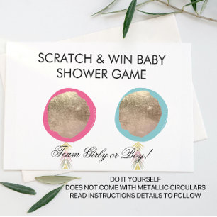 Balloon Tassel Baby Gender Reveal DIY Scratch Card
