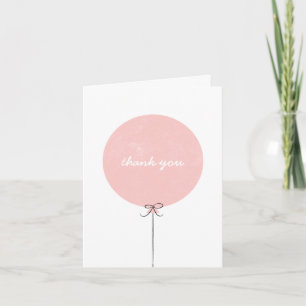 Balloon Thank You Card - Peach