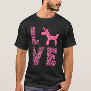 Balloon Twisting Unicorn Love Balloon Artist Ballo T-Shirt