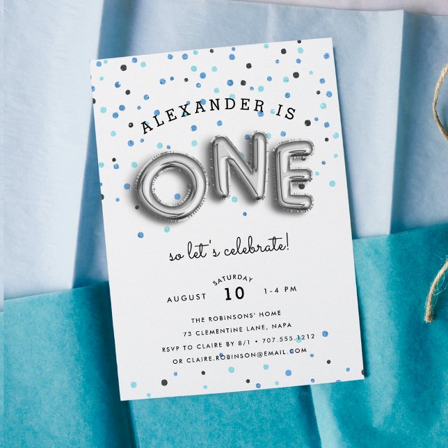 Balloon Type | First Birthday Party Invitation (Creator Uploaded)