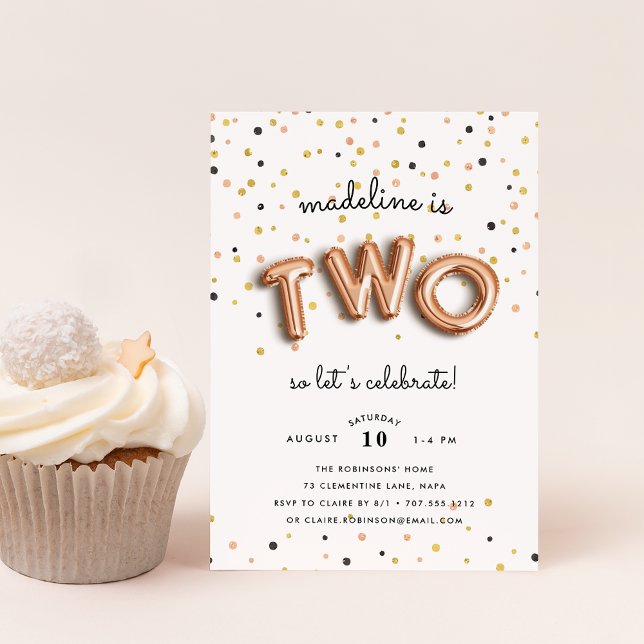 Balloon Type | Second Birthday Party Invitation (Creator Uploaded)