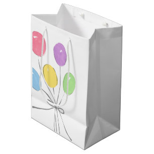 Balloon Watercolor Art Celebrate Get Well Birthday Medium Gift Bag