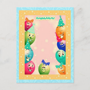 ballooned-up holiday postcard