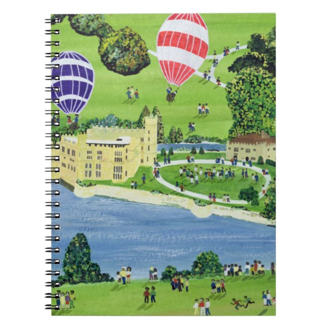 Ballooning at Leeds Castle Spiral Notebook (Front)