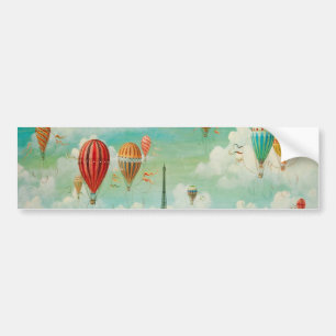 Ballooning Over Paris Bumper Sticker