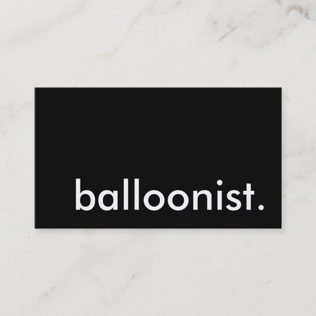 balloonist. business card (Front)