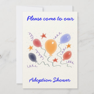 Balloons Adoption Shower invitation