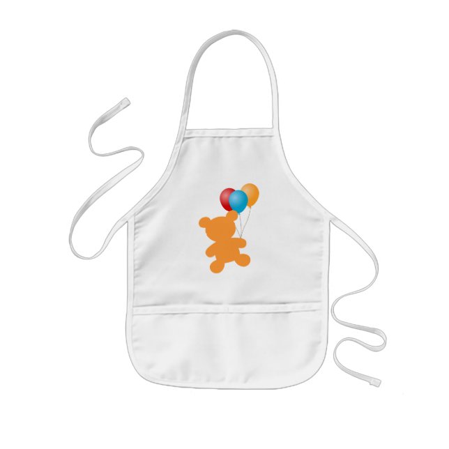 Balloons and bear kid's apron (Front)