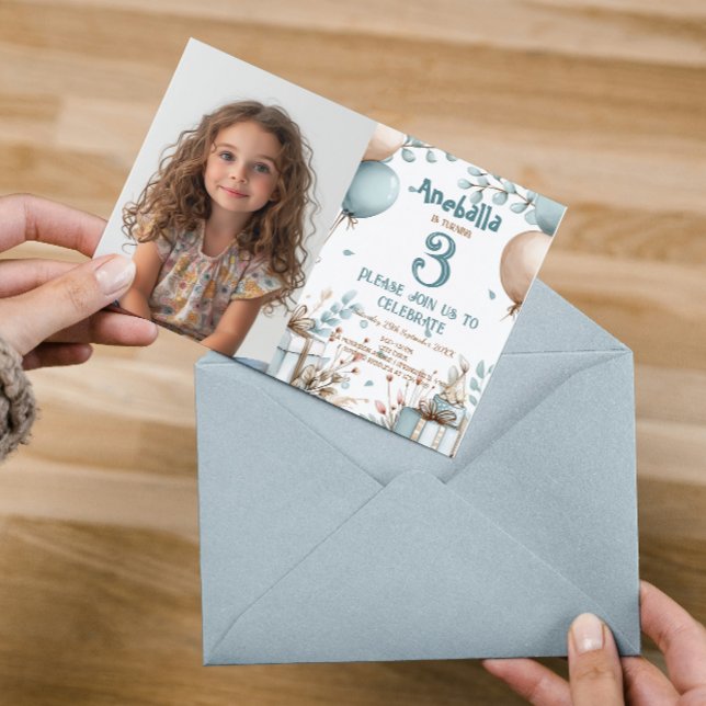 Balloons and Gift Boxes Theme Birthday Party Invitation (Creator Uploaded)