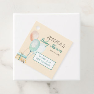 Balloons and Gifts Boho Baby Shower Thank You Favour Tags