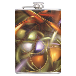 Balloons and Ribbons Abstract Hip Flask