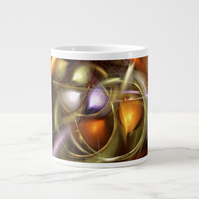 Balloons and Ribbons  Abstract Large Coffee Mug (Front)