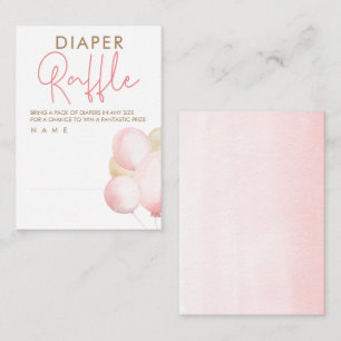 Balloons Baby Shower Diaper Raffle Ticket Enclosure Card