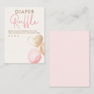 Balloons Baby Shower Diaper Raffle Ticket Enclosure Card