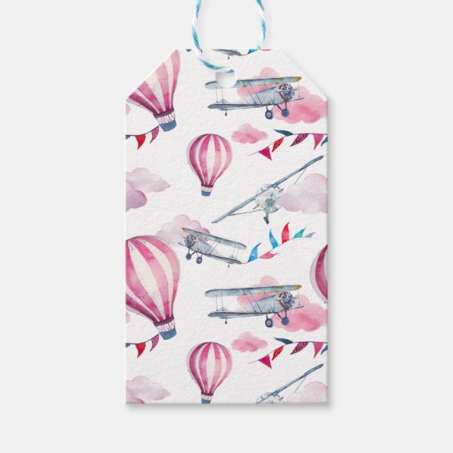 Balloons & Biplanes Gift Tags (Front)
