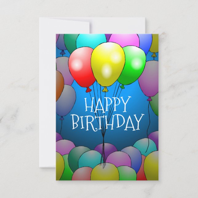Balloons Birthday Card (Front)