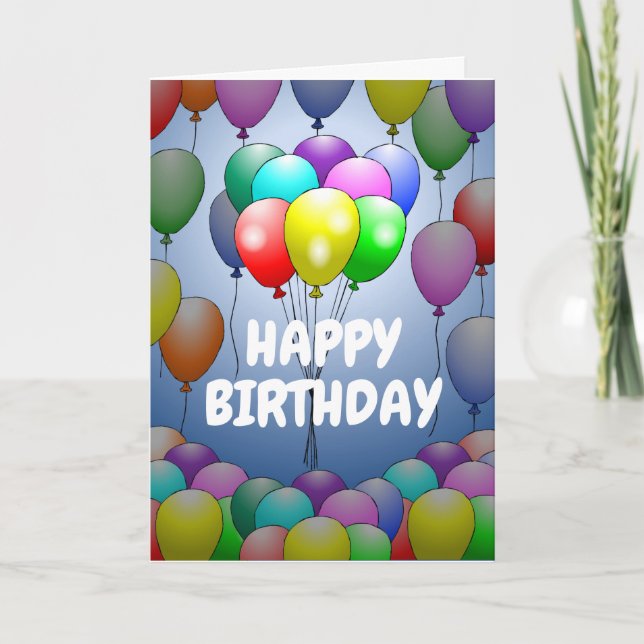Balloons Birthday Card (Front)