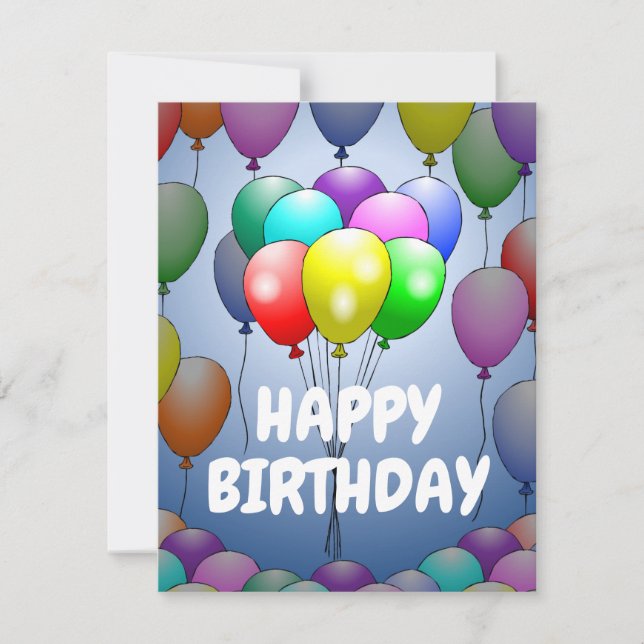 Balloons Birthday Card (Front)