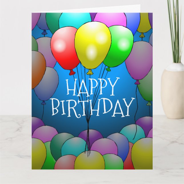 Balloons Birthday Card (Front)