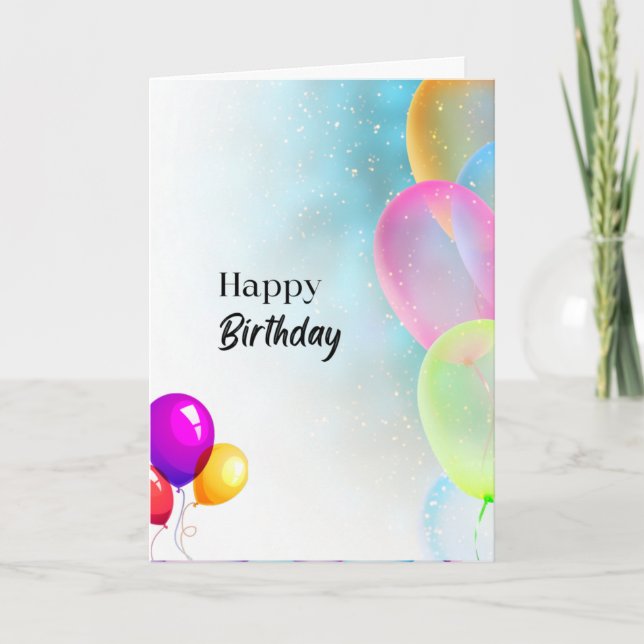 Balloons Birthday Card (Front)