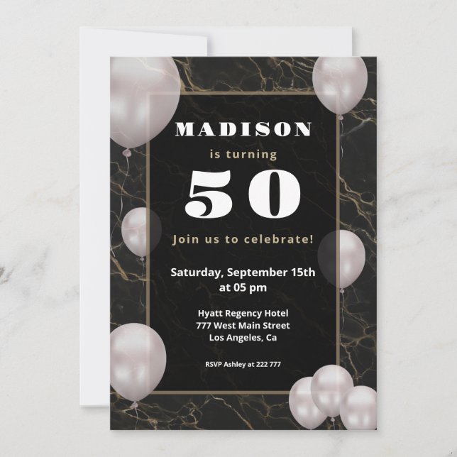 Balloons Birthday Invitation (Front)