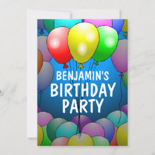 Balloons Birthday Invitation