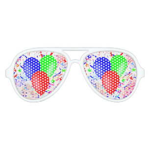 Balloons birthday pattern background aviator sunglasses