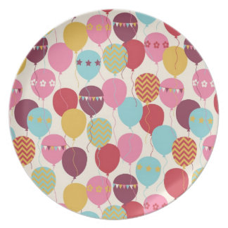 Balloons Celebration/ Chevron/ Bunting/ Plate